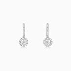 Silver Zircon Drizzle Drop Earrings