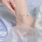 Casual Solid Color 925 Sterling Silver Anklet