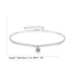 Casual Solid Color 925 Sterling Silver Anklet