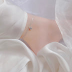 Casual Solid Color 925 Sterling Silver Anklet
