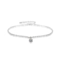 Casual Solid Color 925 Sterling Silver Anklet