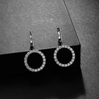 Drop Geometric Earrings Silver 925 Sterling