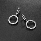 Drop Geometric Earrings Silver 925 Sterling