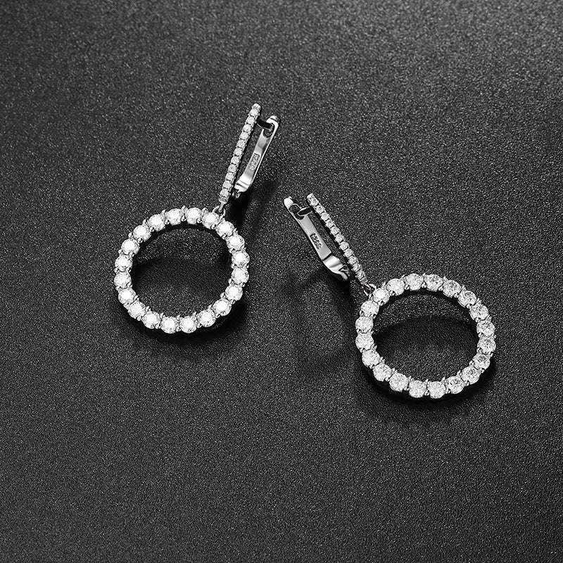 Drop Geometric Earrings Silver 925 Sterling