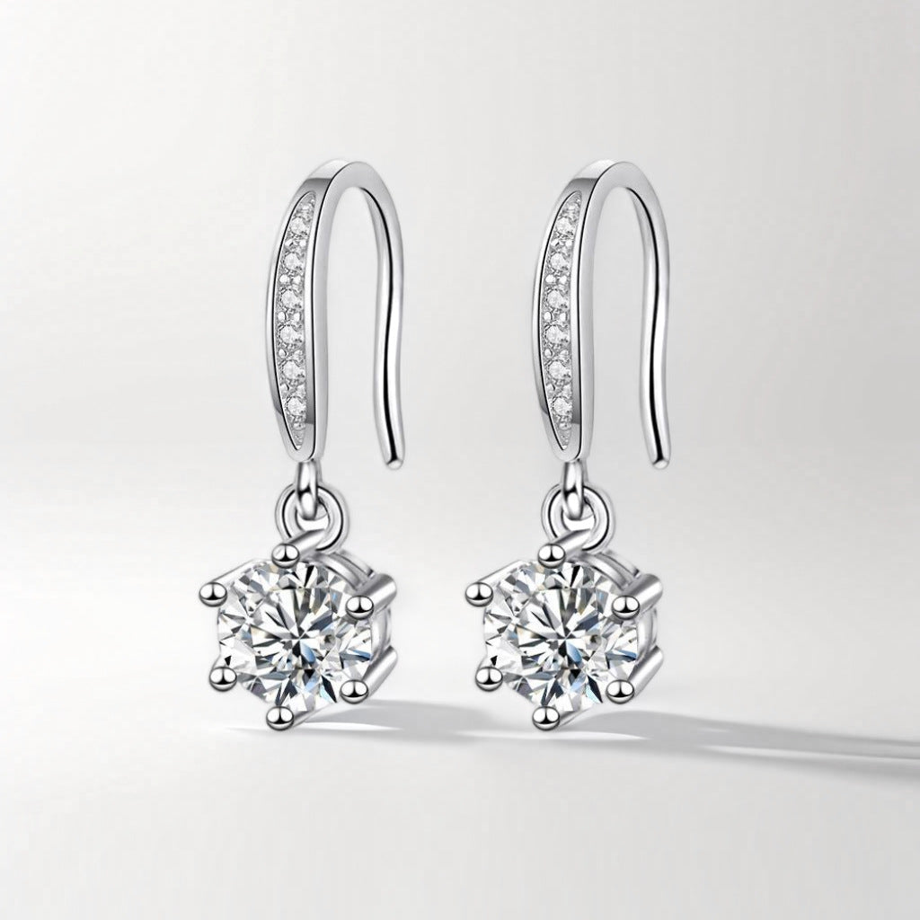 Classic Six Claw Moissanite Earrings