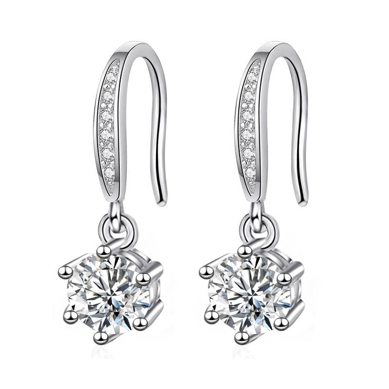 Classic Six Claw Moissanite Earrings