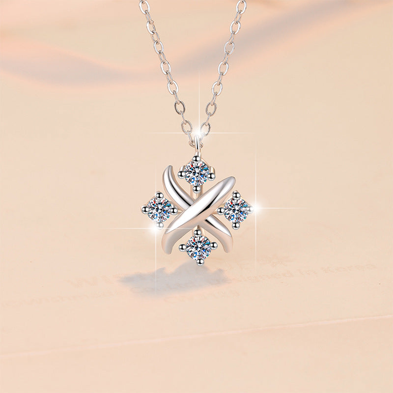 Cross Pendant Necklace Elegant Dainty Choker