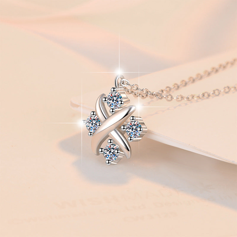 Cross Pendant Necklace Elegant Dainty Choker