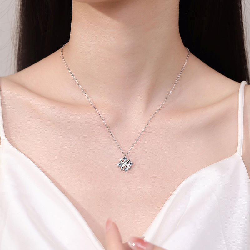 Cross Pendant Necklace Elegant Dainty Choker