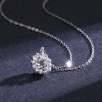 Snowflake Zircon 925 Sterling Silver Pendant Necklace