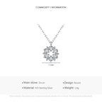 Snowflake Zircon 925 Sterling Silver Pendant Necklace