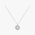 Snowflake Zircon 925 Sterling Silver Pendant Necklace