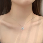 Moissanite Cable Chain Pendant Necklace