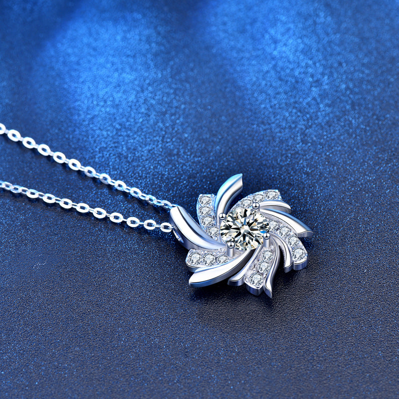 Moissanite Cable Chain Pendant Necklace