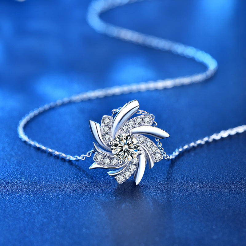 Moissanite Cable Chain Pendant Necklace