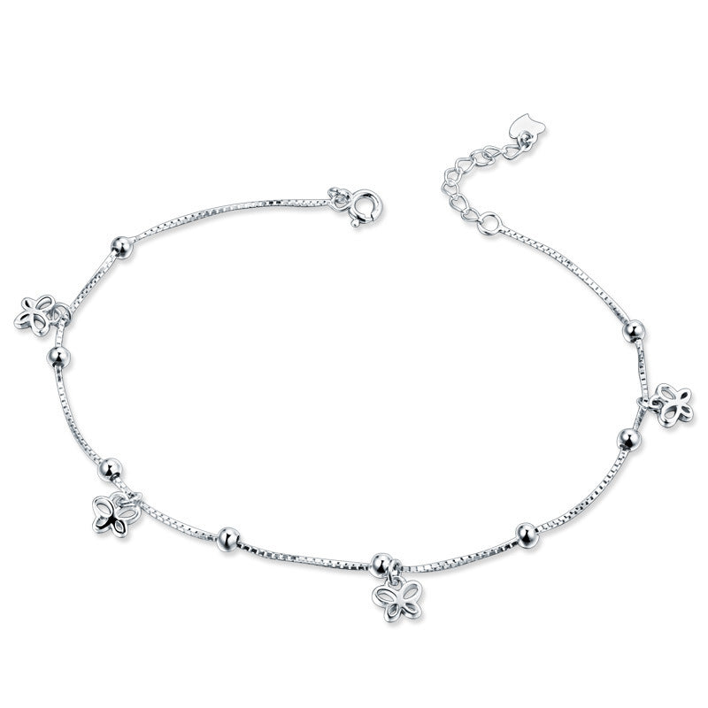 Butterfly 925 Sterling Silver Anklet