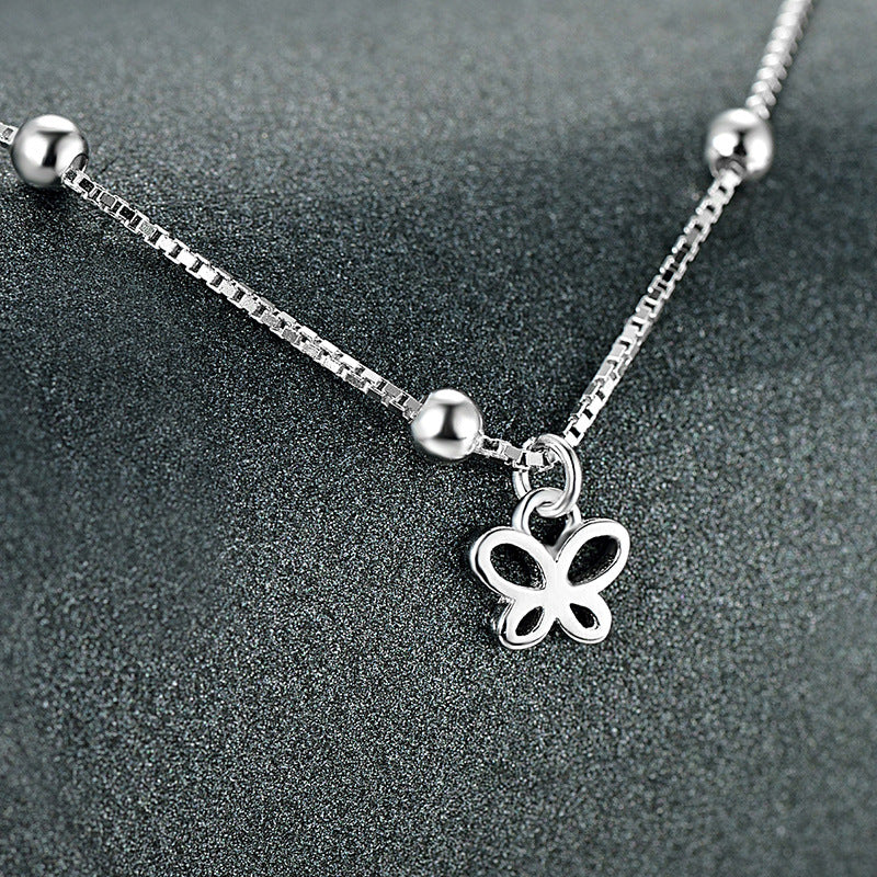 Butterfly 925 Sterling Silver Anklet