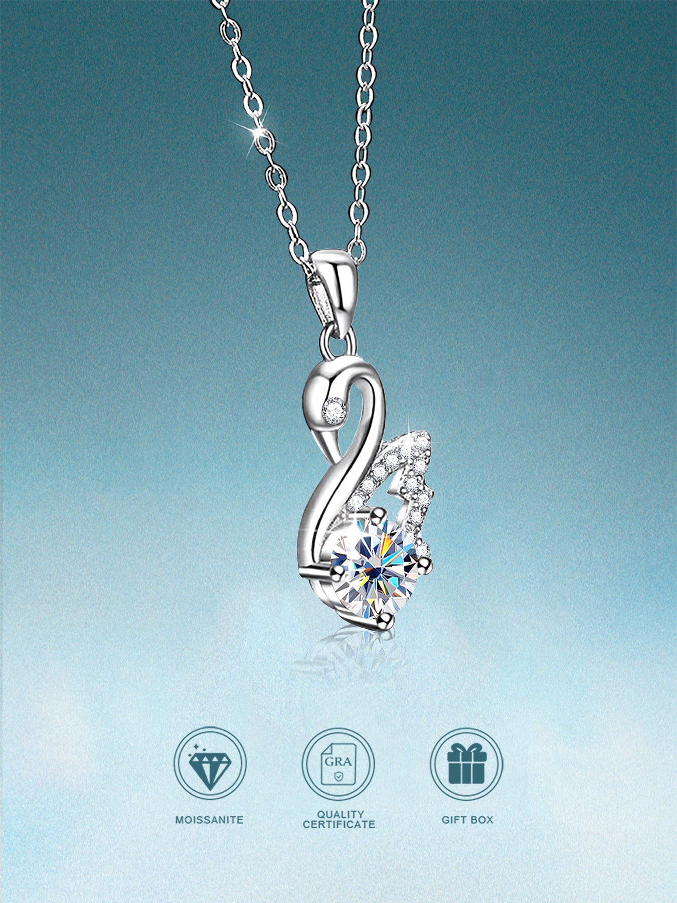 Moissanite Necklace S925